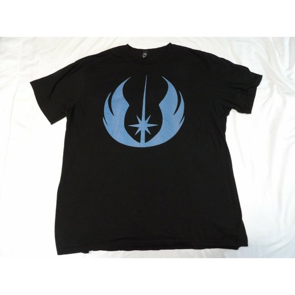 Star Wars Legacy Old Jedi Order Symbol Mens Unisex T-Shirt Black Blue Size XL - Picture 1 of 6
